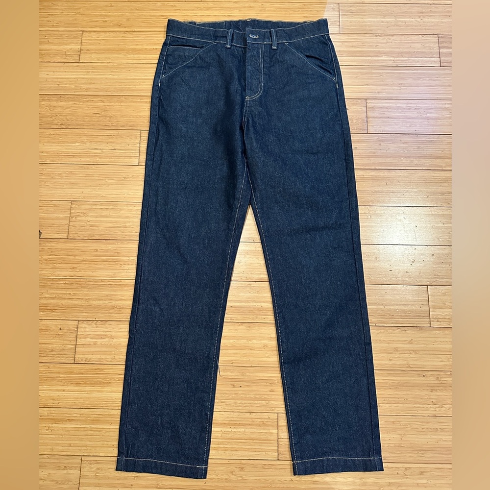 ZARA Dark Wash Straight Leg Jeans Button Fly Men’s 31